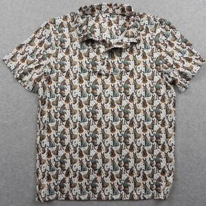 Iron Oak Polo Shirt Boys Youth Large Jack Donkey Graphic Print Short Sleeve Golf
